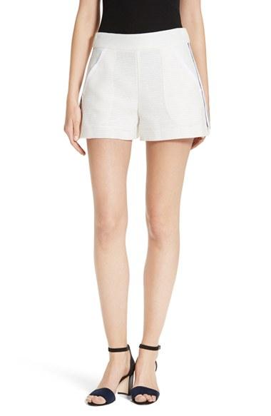 Women's Veronica Beard Blair Textured High Waist Shorts