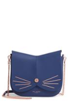 Ted Baker London Kittii Cat Leather Crossbody Bag - Blue