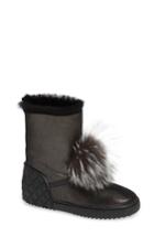 Women's Sheridan Mia Toto Genuine Fox Fur Bootie Eu - Black