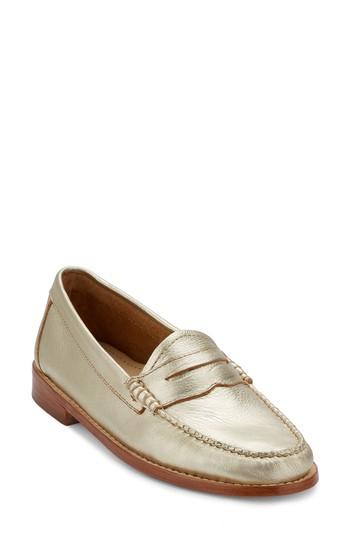 Women's G.h. Bass & Co. 'whitney' Loafer .5 W - Metallic