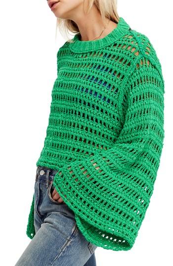Women's Free People Caught Up Crochet Top - Green