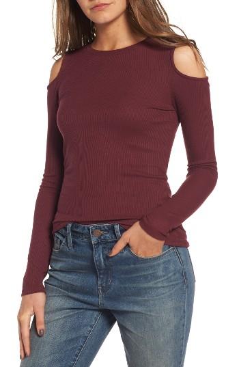 Women's Treasure & Bond Cold Shoulder Tee, Size - Red