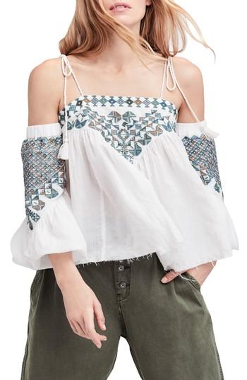Women's Free People Vacay Vibin' Cold Shoulder Top - Ivory
