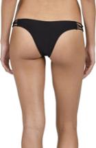 Women's Volcom Simply Solid Tiny Bikini Bottoms - Black