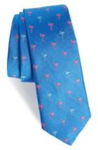 Men's Vineyard Vines Festival Flamingo Silk Tie, Size - Blue