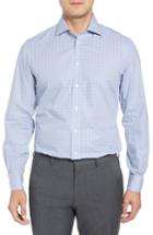 Men's Luciano Barbera Slim Fit Check Dress Shirt - Blue