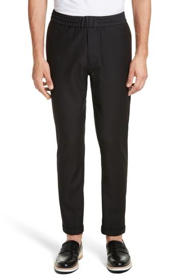 Men's Ps Paul Smith Drawstring Wool Trousers - Black