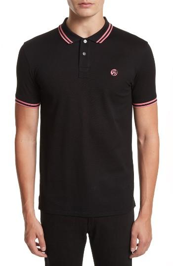 Men's Ps Paul Smith Tipped Logo Polo - Black