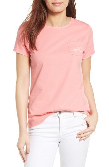 Women's Vineyard Vines Easter Whale Crewneck Tee - Coral