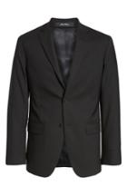 Men's Nordstrom Men's Shop Tech-smart Trim Fit Stretch Wool Sport Coat R - Black