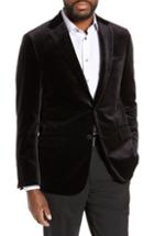 Men's Hickey Freeman Classic B Fit Velvet Dinner Jacket L - Grey