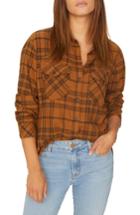 Women's Sanctuary Boyfriend For Life Plaid Shirt - Brown