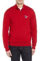Men's Cutter & Buck Houston Texans - Lakemont Regular Fit Quarter Zip Sweater - Red