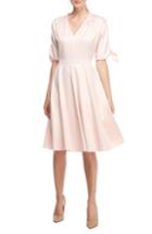 Women's Gal Meets Glam Collection Debbie Butter Satin Fit & Flare Dress - Pink