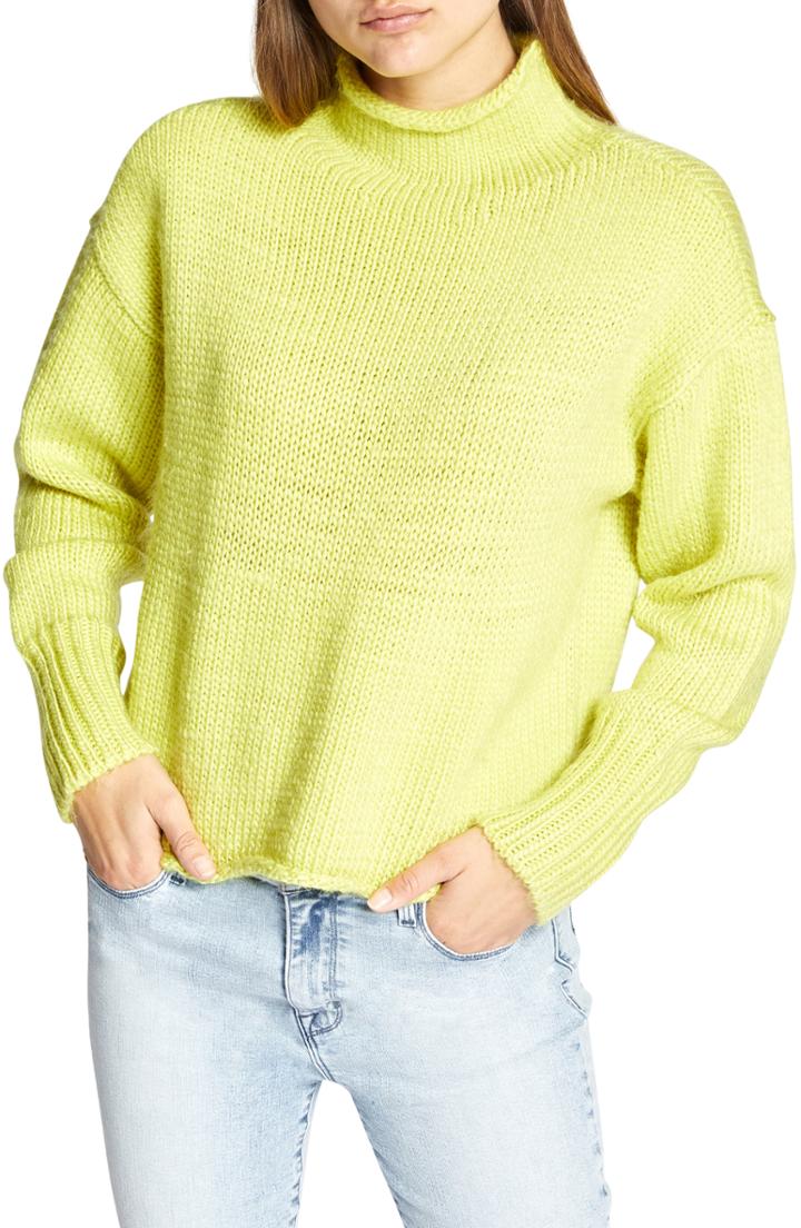 Women's Sanctuary Curl Up Sweater - Green
