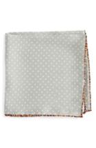 Men's Paul Smith Pindot Silk Pocket Square, Size - Grey