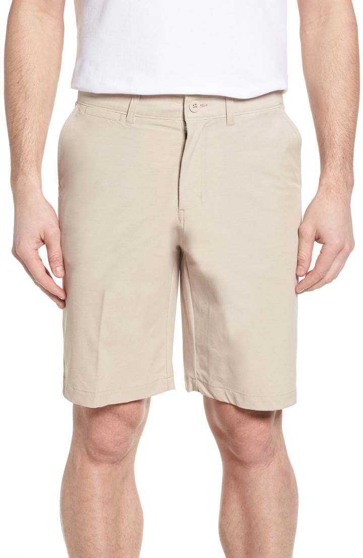 Men's Johnnie-o Wyatt Fit Stretch Shorts, Size 38 - Beige