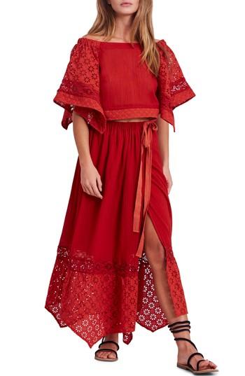 Women's Free People Darling Top & Skirt - Red