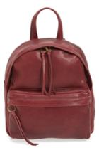 Madewell Mini Lorimer Leather Backpack - Burgundy