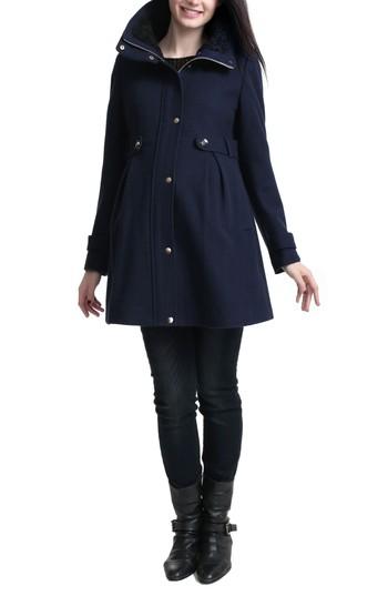 Women's Kimi And Kai Olivia Wool Blend Maternity Coat - Blue