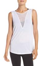 Women's Alo 'warm Up' Mesh Neck Tank - White