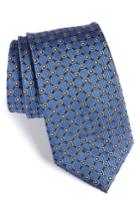 Men's Nordstrom Men's Shop Geo Medallion Silk Tie, Size - Blue