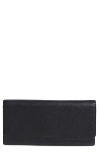 Women's Hobo Era Wristie Leather Wallet - Black