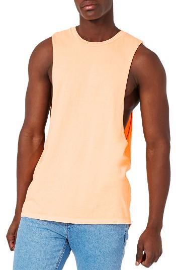 Men's Topman Neon Tank - Orange
