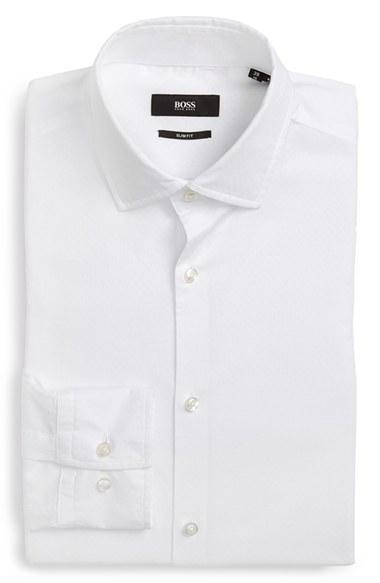 Men's Boss Slim Fit Solid Dress Shirt
