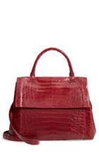 Nancy Gonzalez Medium Sophie Genuine Crocodile Top Handle Bag - Red