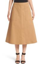 Women's Lafayette 148 New York Rosella Stretch Cotton Midi Skirt