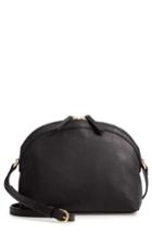 Nordstrom Half Moon Leather Crossbody Bag - Black