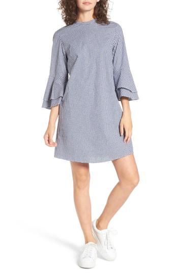 Women's Everly Flare Sleeve Gingham Dress - Blue