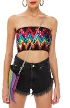 Women's Topshop Rainbow Sequin Bandeau Top