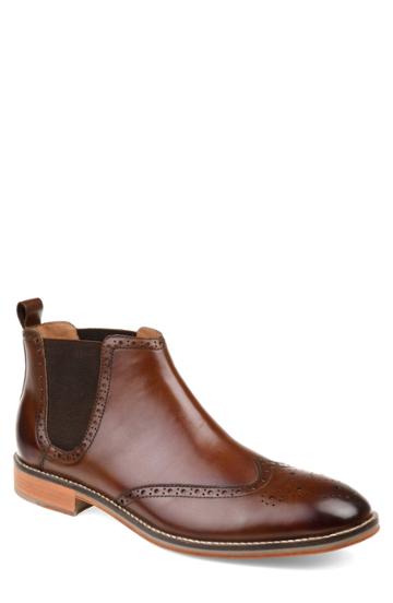 Men's Thomas And Vine Thorne Wingtip Chelsea Boot M - Brown