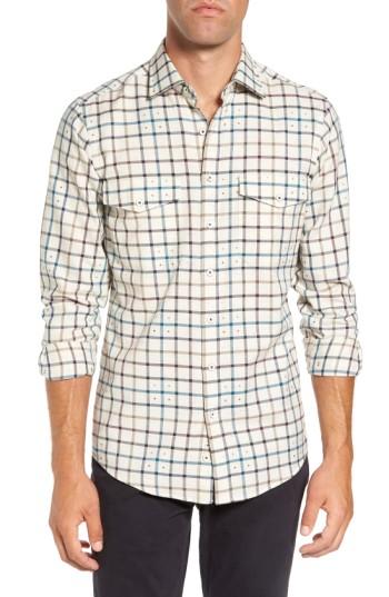 Men's Rodd & Gunn 'harker' Sports Fit Check Jacquard Sport Shirt - White