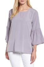 Women's Bobeau Bell Sleeve Blouse - Grey