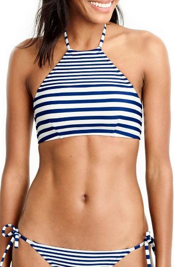Women's J.crew Stripe Halter Bikini Top