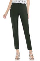 Women's Vince Camuto Side Zip Double Weave Stretch Cotton Pants - Green
