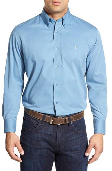Men's Nordstrom Men's Shop Smartcare(tm) Traditional Fit Twill Boat Shirt