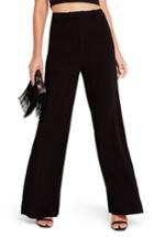 Women's Missguided Crepe Wide Leg Trousers Us / 8 Uk - Black