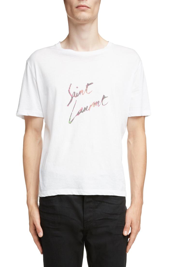 Men's Saint Laurent Logo T-shirt - White