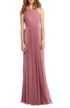 Women's Monique Lhuillier Bridesmaids Chiffon & Tulle Halter Gown