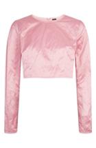 Women's Topshop Boutique Rigid Crinkle Top Us (fits Like 0) - Pink
