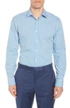Men's Nordstrom Men's Shop Tech-smart Trim Fit Stretch Plaid Dress Shirt .5 32/33 - Green