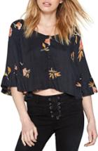 Women's Amuse Society Cloudscape Crop Top - Black