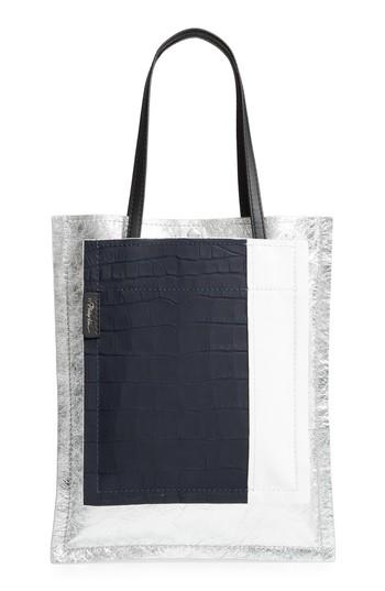 3.1 Phillip Lim Leather Slim Accordion Tote - Metallic