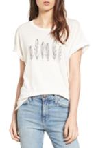 Women's Current/elliott The Rolled Crewneck Graphic Tee - White