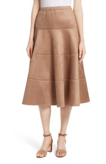 Women's Tracy Reese Metallic Midi Skirt - Brown