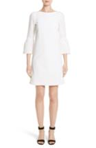 Women's Lafayette 148 New York Marisa Flounce Cuff Shift Dress - White